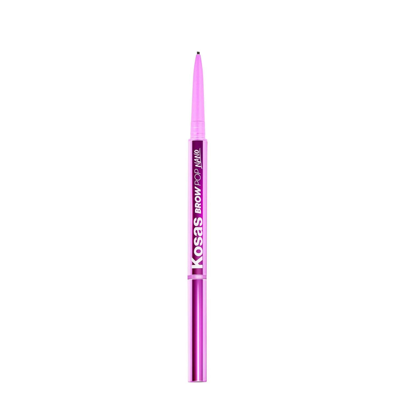 Kosas Brow Pop Nano Eyebrow Pencil – Ultra-Fine 1mm Micro Brow Pencil with Spoolie, Brown Black