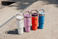 Thumbnail for Stanley IceFlow Flip Straw Tumbler with Handle 30 oz | Twist On Lid and Flip Up Straw | Leak Resistant Water Bottle | Insulated Stainless Steel |BPA-Free | Tigerlily Plum