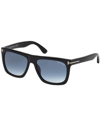 Thumbnail for Tom Ford Rectangular Sunglasses TF513 Morgan 01W Black 57mm FT0513