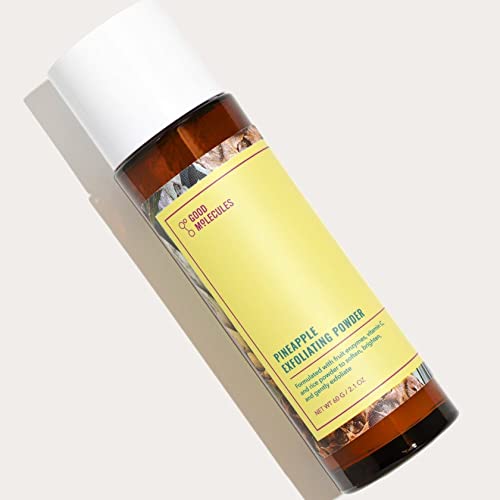 Good Molecules Pineapple Exfoliating Powder - Exfoliating Face Scrub with Natural Enzymes, Gentle Alcohol-Free Facial Cleanser, Skin Care for Face