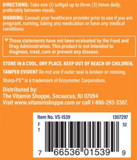 Thumbnail for Phosphatidylserine Complex 500mg Softgel – Supports Healthy Brain Cognitive Function, Promotes Memory, Focus Brain Activity – 500mg of SharpPS™,Branded Ingredient (90 Softgels) by The Vitamin Shoppe
