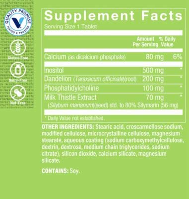 The Vitamin Shoppe Liver Support with Milk Thistle 70MG (80 Silymarin), Antioxidant (300 Tablets)