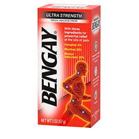 Thumbnail for Bengay Ultra Strength Topical Pain Relief Cream, Non-Greasy Analgesic for Minor Arthritis, Muscle, Joint, and Back Pain, Camphor, Menthol & Methyl Salicylate, 2 oz Packaging May Vary (Pack of 2)