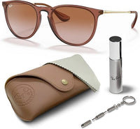 Thumbnail for Ray-Ban RB4171 ERIKA CLASSIC Phantos Shaped Non-Polarized Sunglasses for Women – Includes Official RAYBAN Eyewear Kit – Ideal Formal & Casual Wear Sunglasses – Gradient Brown Lens