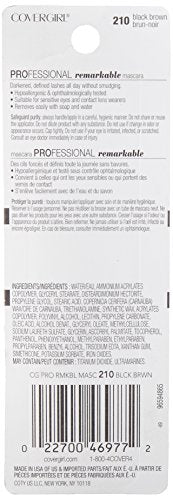 COVERGIRL Professional Mascara - Black Brown, Long Lasting, Smudge-Proof, Voluminous & Lengthening, Resists Swipes & Smears, Darkens & Defines All Day