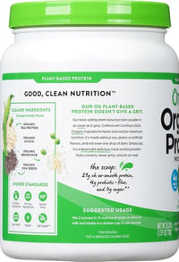 Thumbnail for Orgain Organic Vegan Protein Powder, Natural Unsweetened - 21g of Plant Protein, 4g Prebiotic Fiber, Low Net Carbs, No Lactose Ingredients, No Added Sugar, Non-GMO, For Shakes & Smoothies, 1.59 lb