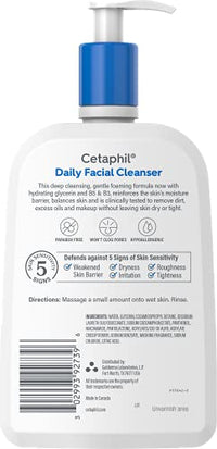 Thumbnail for Cetaphil Face Wash, Daily Facial Cleanser for Sensitive, Combination to Oily Skin, 20 oz, Gentle Foaming, Soap Free, Hypoallergenic
