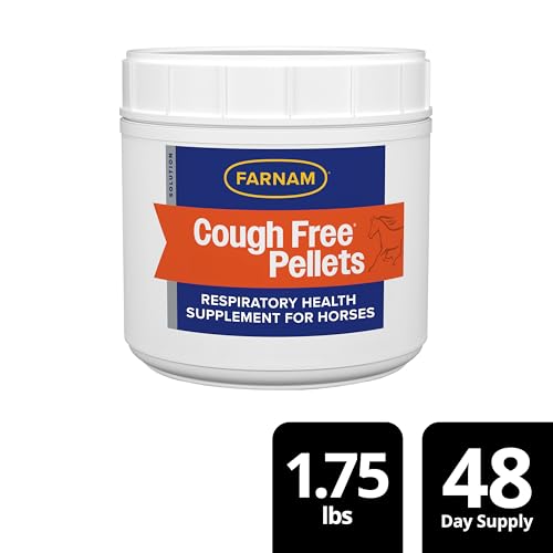 Farnam Cough Free Horse Supplement Pellets, Respiratory Support for Seasonal Allergies, Stable Cough, Lung Support Supplement, Show Safe, Herbal Formula, 2.5 lbs, 70-Day Supply