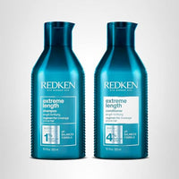 Thumbnail for Redken Extreme Length Shampoo & Conditioner Set for Damaged Hair, Prevents Breakage, Strengthens and Infused with Biotin for Hair Growth, 10.1 Fl Oz, Pack of 2