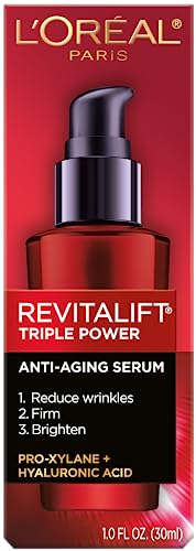 Thumbnail for L'Oreal Paris Revitalift Triple Power Anti-Aging Concentrated Face Serum, Hyaluronic Acid and Pro-Xylane, Reduces Wrinkles 1 oz