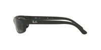 Thumbnail for Ray-Ban Men's RB4115 Rectangular Sunglasses, Black/Polarized Green, 57 mm