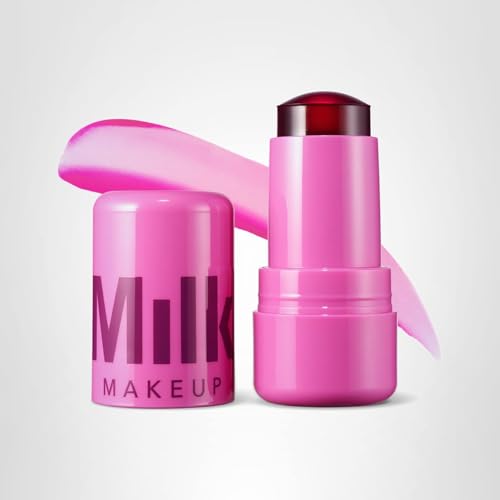 Milk Makeup Cooling Water Jelly Tint – Long-Lasting Sheer Lip + Cheek Stain with Firming Vegan Collagen + Hydrating Aloe – Transfer Proof, Buildable Lip Tint + Blush – Splash (Berry), 0.17 oz