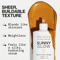 Thumbnail for Pacifica Sunny Glow Liquid Face Bronzer Drops - Face Makeup Bronzing For Face & Cheeks for Instant Sun-Kissed Glow - Vitamin C & Glycolic Acid Infused Liquid Bronzer Illuminating Highlighting Clean