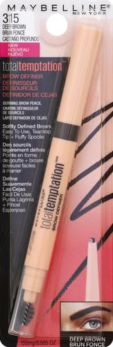 Thumbnail for Maybelline Total Temptation Eyebrow Definer Pencil, Deep Brown, 1 Count