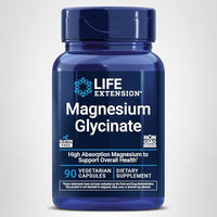 Thumbnail for Life Extension Magnesium Glycinate, Heart Health, Bone Health, Nerve and Muscle Support, Highly absorbable, Gluten-Free, Non-GMO, Vegetarian, 90 Capsules