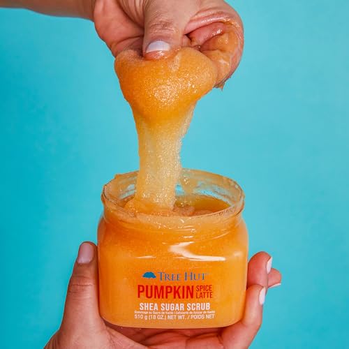 Tree Hut Pumpkin Spice Latte Shea Sugar | Exfoliating Body Scrub Removes Dead, Dry Skin for a Soft & Hydrated Feel | Limited Edition Fall | Nourishing Essential Body Care | 18 fl oz.