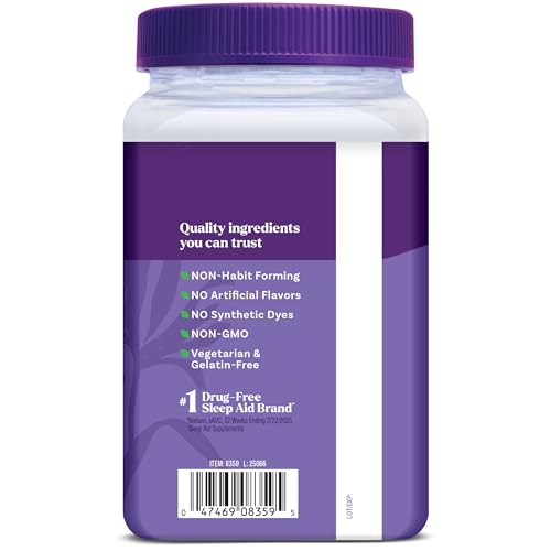 Natrol Sleep + Restore Magnesium Glycinate Blend Gummies with Melatonin 5mg - Calm Magnesium with GABA, Botanical Blend, Cherry Flavor, 60 Gummies
