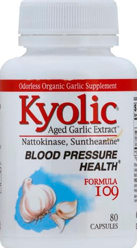Thumbnail for Kyolic Aged Garlic Extract Formula 109, Blood Pressure Health, 80 Capsules