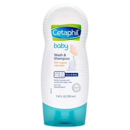Cetaphil Baby Wash and Shampoo with Organic Calendula, 7.8 Ounce (Pack of 4)