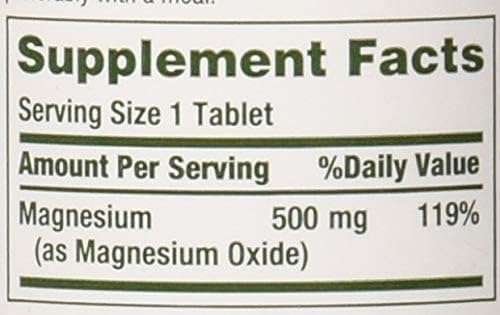 Nature's Bounty Magnesium 500 mg Tablets 100 Ea