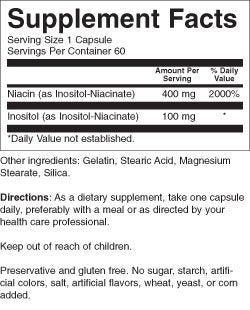Nature's Blend Niacin No Flush 400 mg 60 Capsules