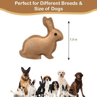 Thumbnail for SPOT Dura-Fused Leather Rabbit Dog Toy – Durable Real Leather & Jute Chew Toy with Squeaker, Double-Stitched for Moderate Chewers, Small & Medium Dogs, 7.5in