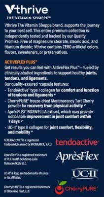 Activeflex Plus Joint Support for Flexibility Mobility, Supports Exercise Recovery, 120 Vegetable Capsules by Vthrive