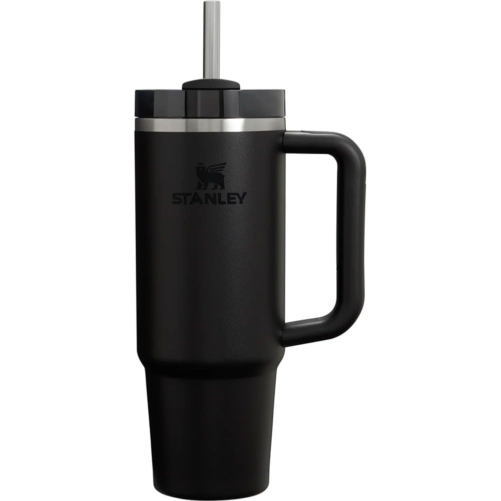 Stanley H2.0 Vacuum Quencher, 0.88 L (0.88 L), Black, 2.0, Insulated, Durable, Straw Water Bottle, Summer, Outdoors, Dishwasher Safe