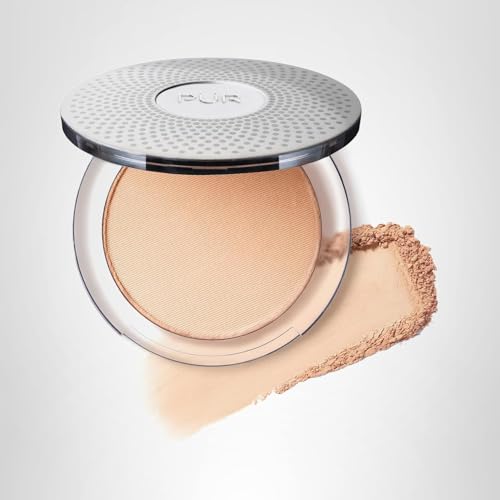 PUR Beauty 4-in-1 Pressed Mineral Makeup Powder Foundation with SPF 15 - Concealer & Finishing Compact Pressed Powder for Face - Buildable Medium to Full Coverage Foundation Powder (Blush Medium)