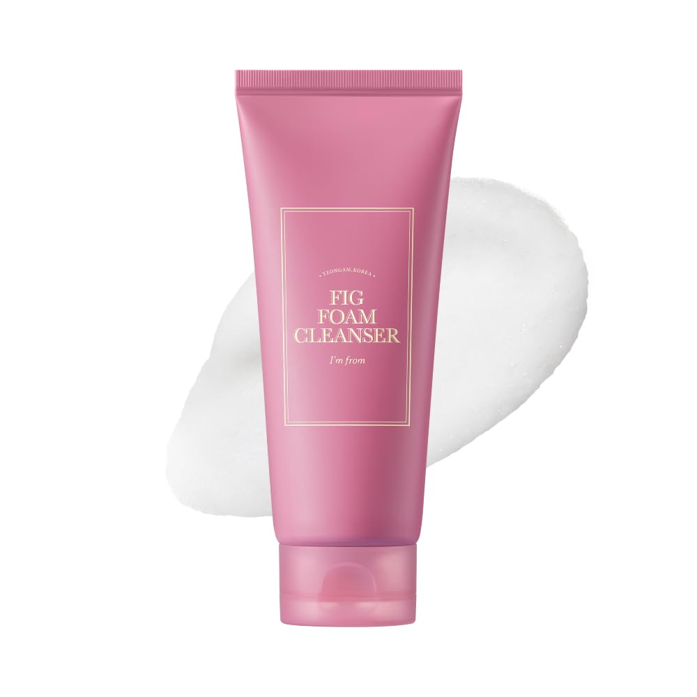 I’m from Fig Foam Cleanser, Korean Daily Gentle Face Wash for Oily, Sensitive Skin, Sebum Control, Mild Alkaline, Creamy Bubble, Lather, Exfoliating, Vegan, Hydrating, Pore Cleansing 5.07 fl oz