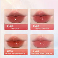 Thumbnail for Ice Watery Lip Gloss, Mirror Tea Jelly Light Lip Glaze, Moisturizing Nonstick Liquid Lipstick (#B10 Persimmon)