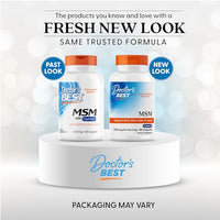 Thumbnail for Doctors Best MSM, Supports Hair, Skin, Nails, & Joints, Non-GMO, Gluten Free, 3000 mg Per Serving, 180 Capsules