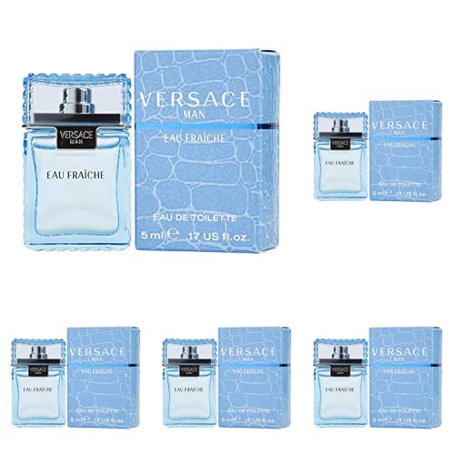 Versace Eau Fraiche for Men, 5 ml | EDT | Mini Splash | Pack of 5