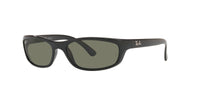 Thumbnail for Ray-Ban Men's RB4115 Rectangular Sunglasses, Black/Polarized Green, 57 mm