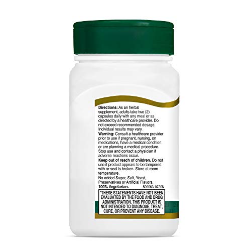 21st Century Ginseng Extract Veg Capsules, 60Count