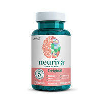 Thumbnail for NEURIVA Original Decaffeinated Clinically Tested Nootropic Brain Supplement for Memory, Focus & Concentration, NeuroFactor & Phosphatidylserine, 28ct Capsules