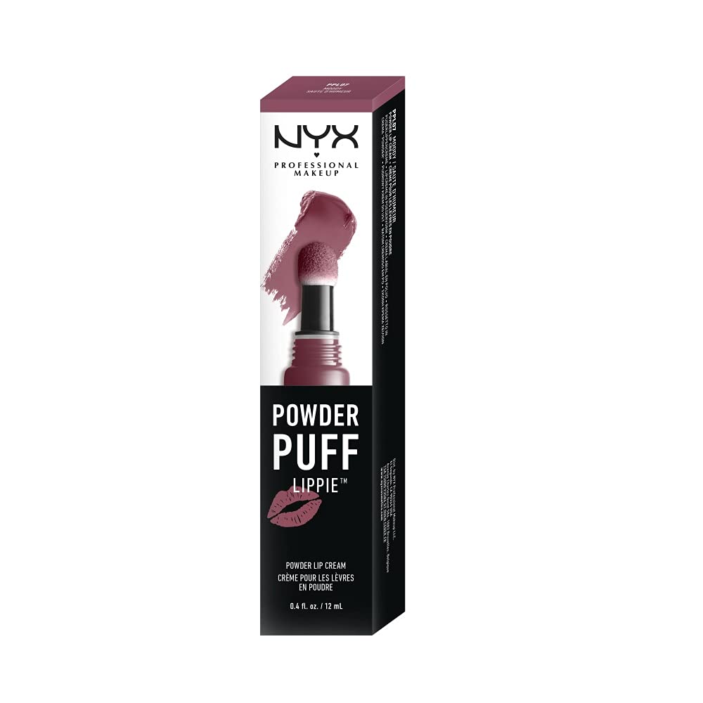 NYX PROFESSIONAL MAKEUP Powder Puff Lippie Lip Cream, Liquid Lipstick - Moody (Cool Toned Plum)