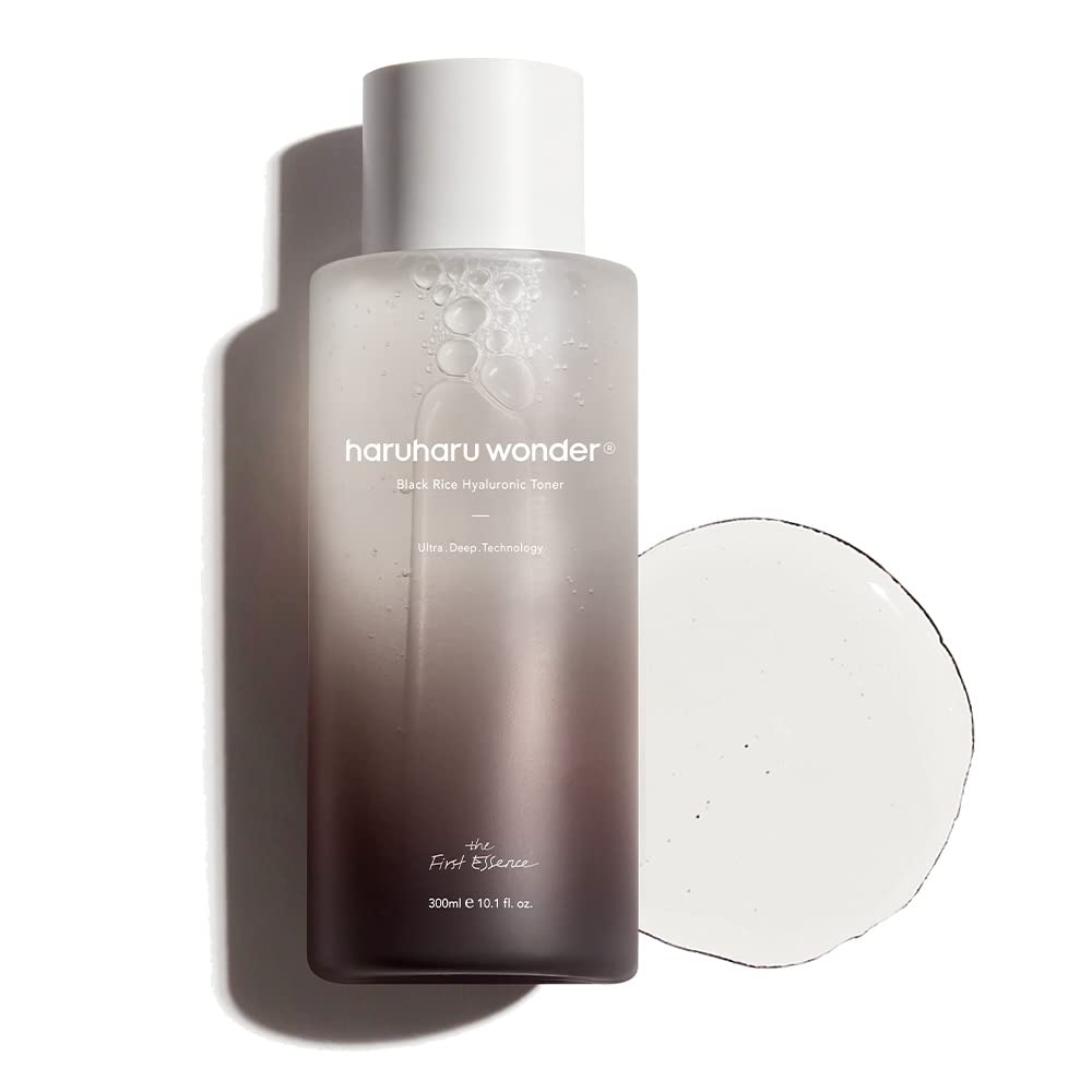 haruharu Wonder Black Rice Hyaluronic Toner, Deep Hydration, Glass Skin, Hyaluronic Acid, Lavender Oil, Skin Plumpling, Korean Skincare, Vegan, Cruelty-Free, 10.1 fl.oz
