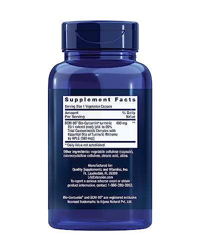Life Extension Super Bio-Curcumin Turmeric Extract – Highly-Absorbable Curcumin for Whole-Body Health Support – Gluten-Free, Non-GMO, Vegetarian – 60 Vegetarian Capsules