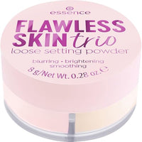 Thumbnail for essence | Flawless Skin Loose Setting Powder Trio | 3-in-1 Mattifying, Color Correcting & Eye Brightening | Vegan & Cruelty Free