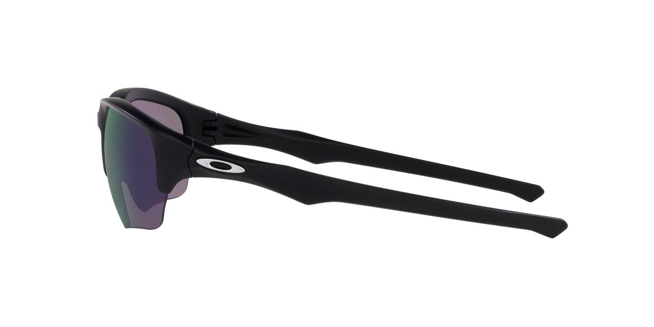 Oakley Men's OO9363 Flak Beta Rectangular Sunglasses, Matte Black/Green, 64mm