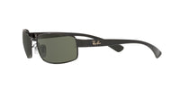 Thumbnail for Ray-Ban RB3364 Metal Rectangular Sunglasses, Black/Polarized Green, 62 mm