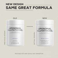 Thumbnail for Codeage Liposomal Glutathione 1000 mg Supplement, High-Potency Reduced L-Glutathione - Liposomal Delivery - Phospholipids - Non-GMO, Gluten-Free - 60 Capsules