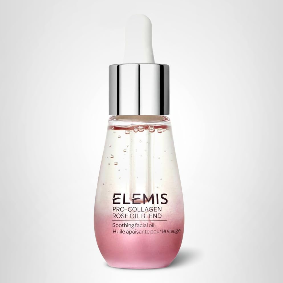 ELEMIS Pro-Collagen Rose Facial Oil Blend | Lightweight Daily Facial Oil Soothes, Nourishes, and Smoothes Skin for a Radiant, Fresh Complexion | 15 mL