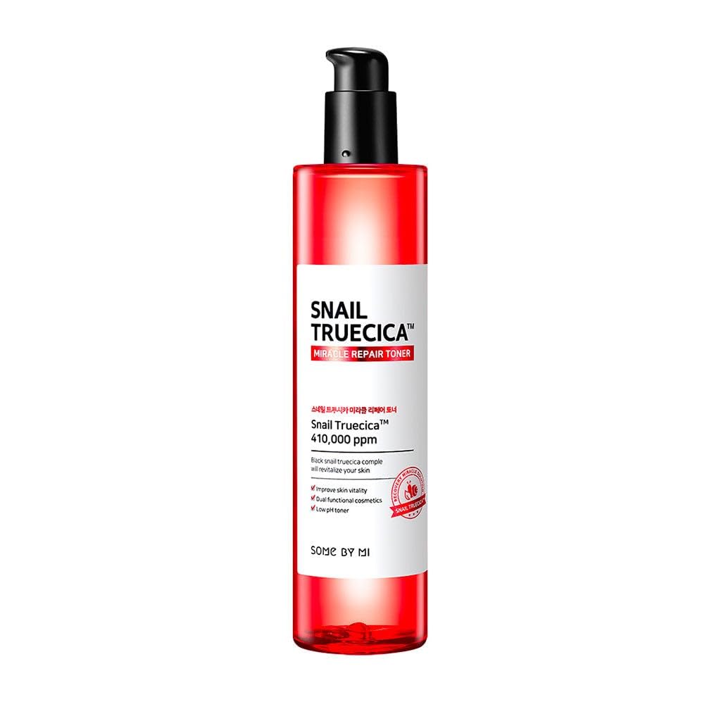 SOME BY MI Snail Truecica Miracle Repair Toner - 4.6Oz, 135ml - Made from Snail Mucin for Sensitive Skin - Daily Repair Face Toner with Skin Texture and Pigmentation Care - Korean Skin Care