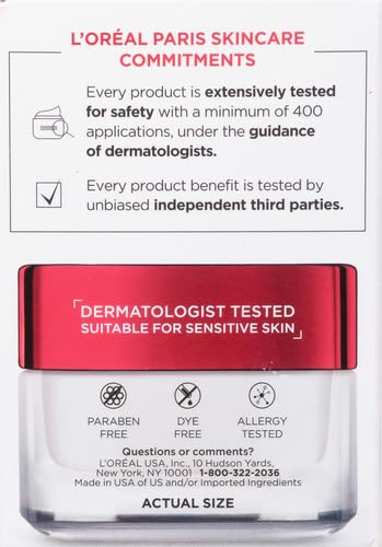 L'Oréal Paris Revitalift Anti-Wrinkle and Firming Face Moisturizer with SPF 25, Pro-Retinol and Centella Asiatica, Paraben Free, 1.7 oz (Packaging may vary)