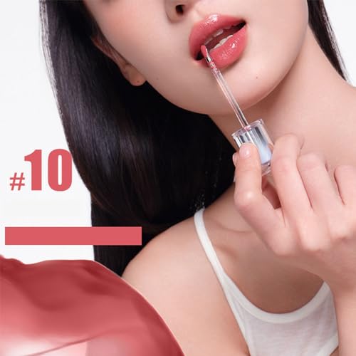 Ice Watery Lip Gloss, Mirror Tea Jelly Light Lip Glaze, Moisturizing Nonstick Liquid Lipstick (#08 Sunrise Tequila)