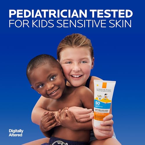 La Roche-Posay Anthelios Kids Gentle Lotion Sunscreen SPF 50, Broad Spectrum SPF + Antioxidants, Sunscreen For Kids, Octinoxate & Oxybenzone-Free, Pediatrician Tested, Non Comedogenic, Oil Free