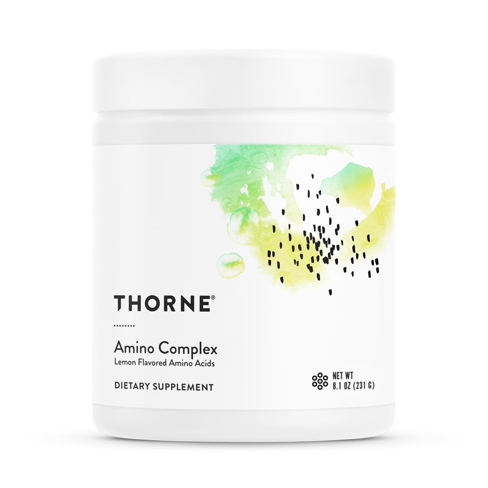 THORNE - Amino Complex - Clinically-Validated EAA and BCAA Powder for Pre or Post-Workout - Promotes Lean Muscle Mass & Energy Production* - NSF Certified for Sport - 30 Servings - 8.1 Oz - Lemon