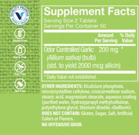Thumbnail for The Vitamin Shoppe Odor Free Garlic 200MG, Herbal Supplement That Supports Cardiovascular Health, Coated Tablets of Natural Fresh, Raw Garlic with Allicin, Easy to Swallow (100 Tablets)